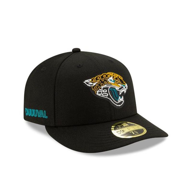 NFL Jacksonville Jaguars Official Draft Low Profile 59Fifty Fitted (IBT8237) - Black New Era Caps